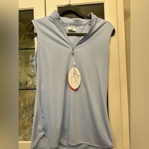 Greg Norman Collection Women's Blue Sleeveless Top NWT